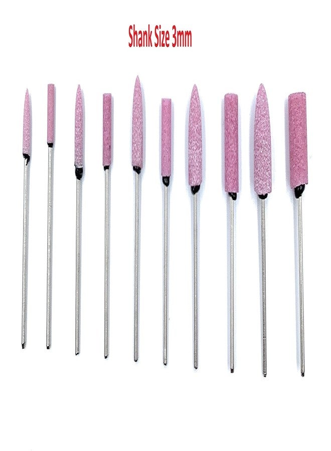 Aone Abrasive Mounted Stone Bur 3mm Set of 100pcs for Grinding, Polishing, Carving & Sanding in Metal, Wax, Plastic, Ceramic, Clay, etc for Dental, Jewellery Making, Model Making, Hobby Crafts DIY - Image 3